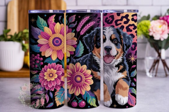 Bernese Dog Pink Floral Tumbler Wrap Review