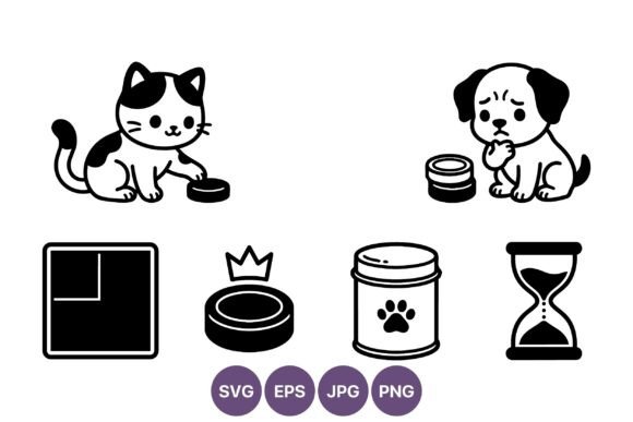 Cat Dog Food Bowl Timer Vector Review
