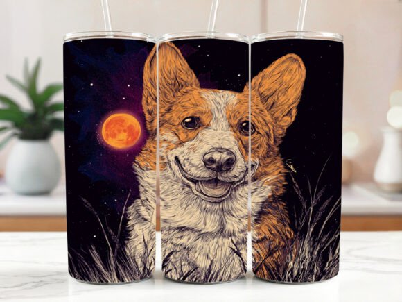 Corgi Tumbler Wrap 20oz Skinny Dog