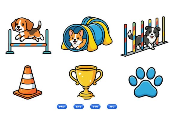 Cute Dog Agility Clipart Pack Review