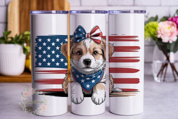 Cute Patriotic Dog Tumbler Design Review