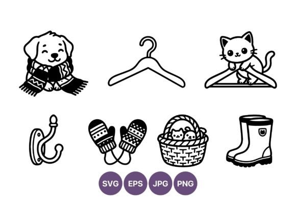 Dog Kitten Mittens Boots Winter Icons Review