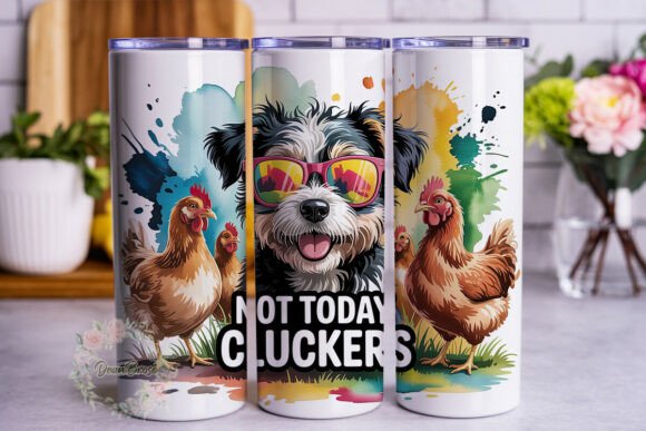 Dog Sunglasses Chicken Tumbler Wrap PNG Review
