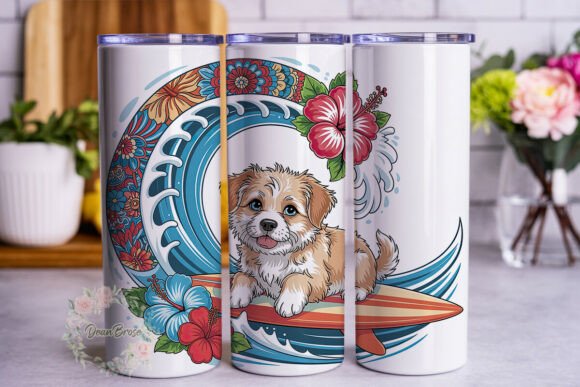 Dog Surfing Mandala Wave Tumbler Wrap Review