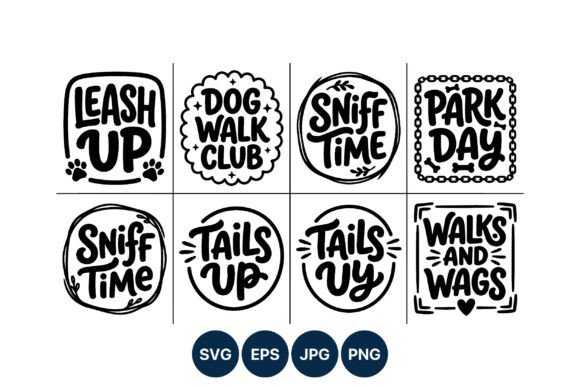 Dog Walking Quotes Paw Bones Vector Review