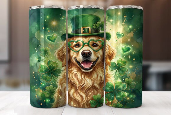 Lucky Shamrock Dog Tumbler Wrap Design Review