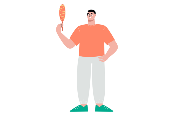 Man Eat Corn Dog Embroidery Design Review