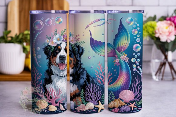 Mermaid Dog Underwater Scene Tumbler Wrap Review
