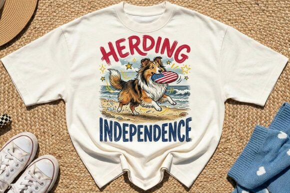 Patriotic Shetland Sheepdog Dog PNG Review