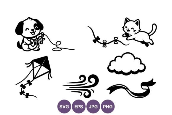 Playful Dog and Cat Line Art Vector Review