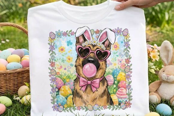 Preppy Easter German Shepherd Dog Png Review