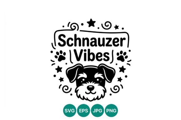 Schnauzer Vibes Cute Dog Face Vector Review