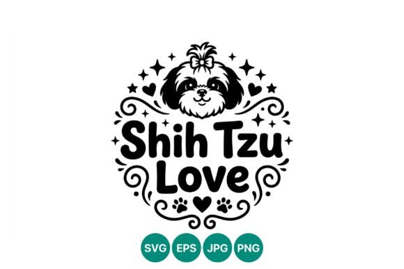 Shih Tzu Love Dog Vector Review for Embroidery Projects